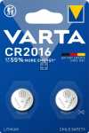 Varta 3.0v Button Cell Battery - Cr2016 6016101402 3 0v Lithium Battery 120x80mm Varta Electronics X2 Bl