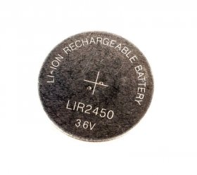 Multicomp Button Cell Battery - 3,6v 120mah Button Cell Battery, Lithium, 3.6v, 120mah - LIR2450