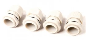 Inotech Cable Support - 20 Plastic Cable Clips 8mm White -