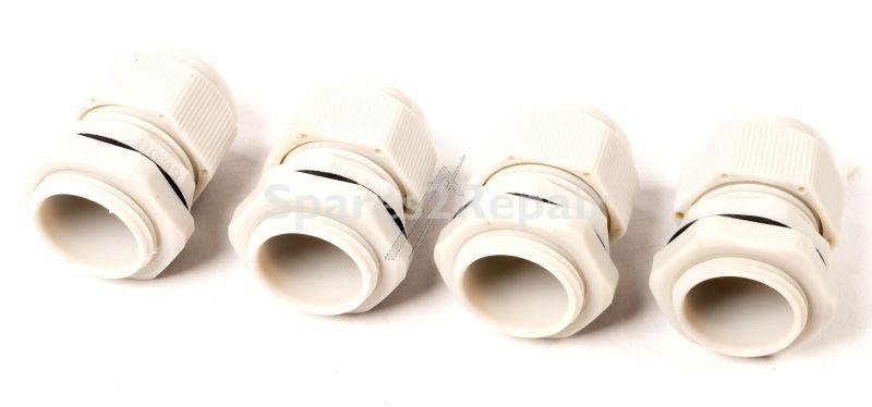 Inotech Cable Support - 20 Plastic Cable Clips 8mm White -