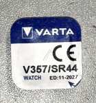 Varta 11,6mm Button Cell 1,55v - V357 Button Cell V357