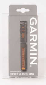 Garmin Wristbands For Smartwatch - 010-13393-05 Garmin Quickfit Wristband 26mm Silicone Graphite-spark Orange