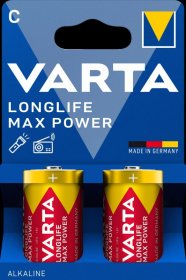 Varta C Akaline Batteries - Lr14 Varta Longlife Max Power C-baby Blister 2 - 4714101422