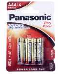 Panasonic Aaa 1,5v Battery - Lr03 Lr03ppg-4bp Lr03 Pro Power Alkaline Battery Aaa 1 5v (4-pk Blister)