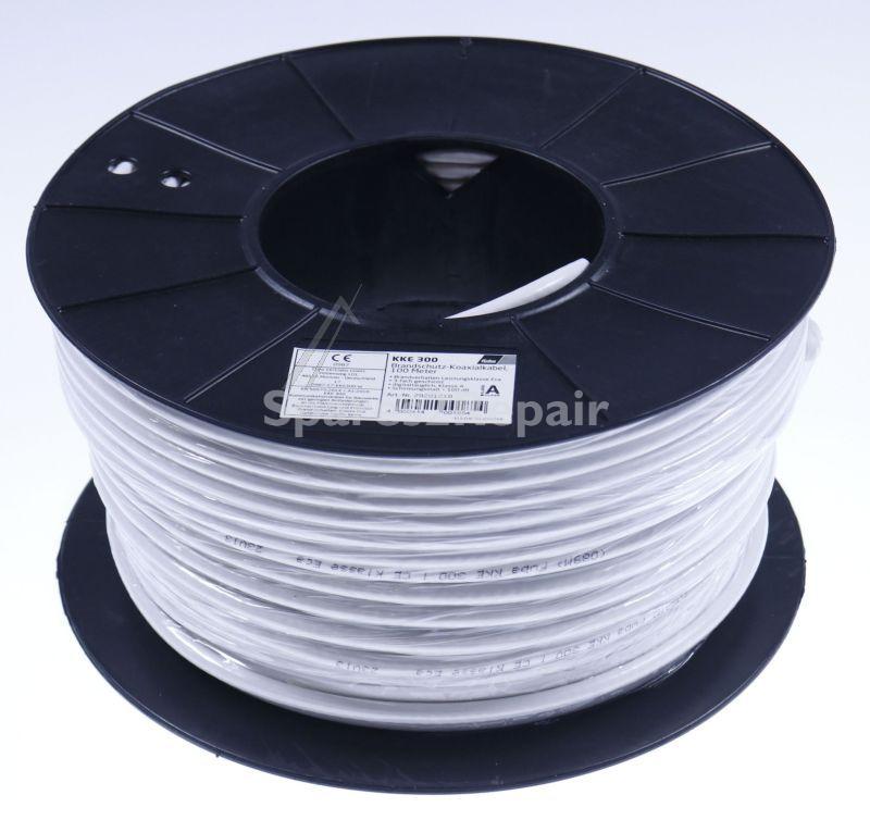 Fuba Coaxial Cable Ring - Kke300 Coaxial Cable White 100m Spool According To Fire Class E - 29201210