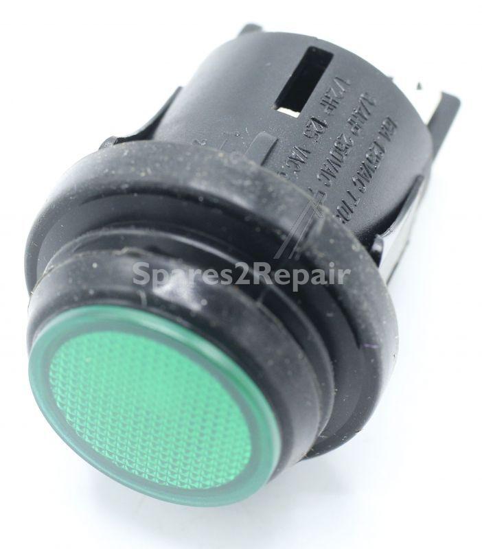 Interbar Switch - 3659-250 22 Pushbutton Switch Black-green Illuminated
