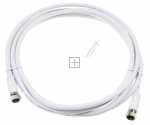 White Sat Connecting Cable - F-plug - Straight, 2,5m, White