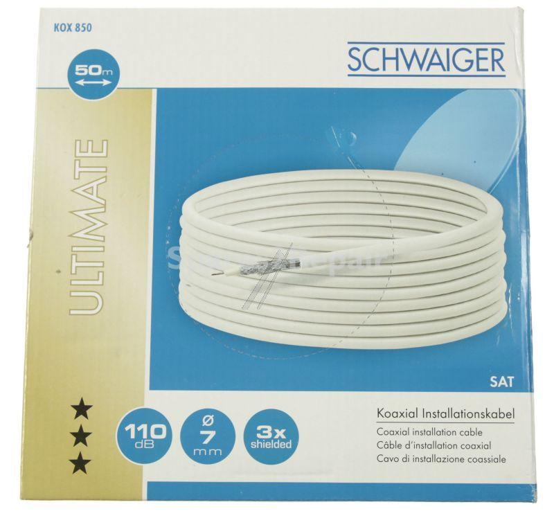 Schwaiger Cable/plugs/adapter - Kox850012 Coaxial Cable 50m 110db 7 0mm 3-layer Shielding