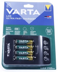Varta Battery Charger/discharger - Varta Lcd Plug Charger+ Inkl. 4x Aa 2100mah