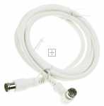 Com White Aerial Cable - White Aerial Cable, 1.5m, Class A Angled-straight