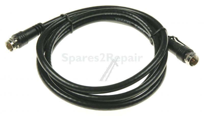 Com Black Sat Connecting Cable - F-connecting Cable, 1.5m Class A, Straight, Black