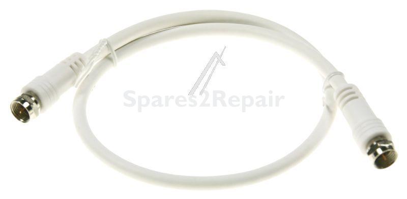 Com White Sat Connecting Cable - F-connecting Cable, 0.5m Class A, Straight, White