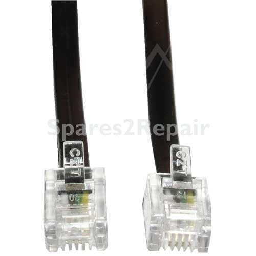 Compatible Western Plug-western Plug - Phone Cable 2xrj11-6p-4c 10m Black 1:1