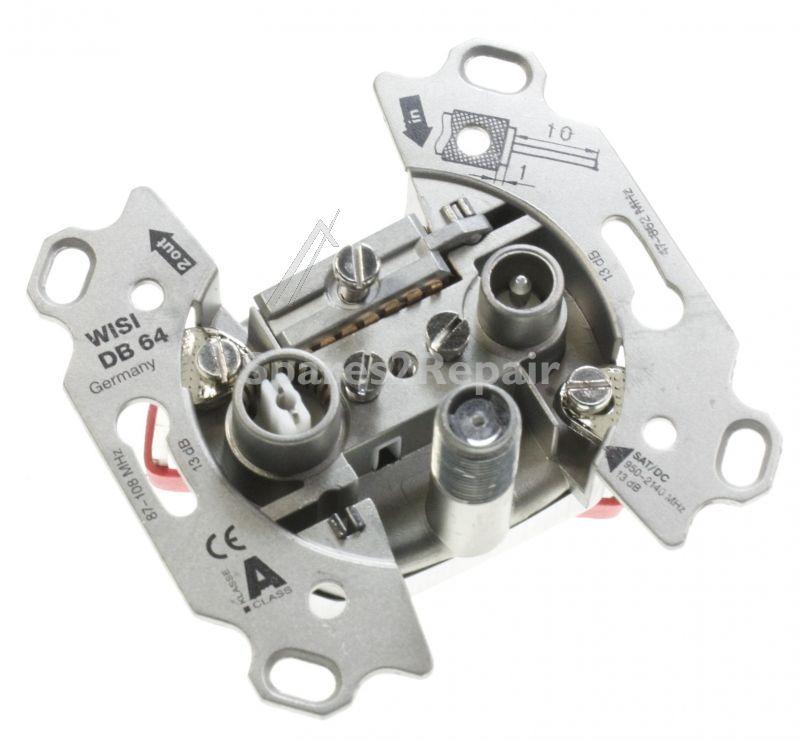 Wisi Aerial Outlet Sockets - Db 64 Unicable Antennendose, 1 StÜck, Sat-tv-fm, 47...2150 Mhz