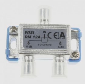 Wisi Sat-, Bk- And Terrestrial Div - Dm 12 A Sat-splitter, 2-holes, 6 Db, 1 Pc, 5...2400 Mhz, Dc-bypass