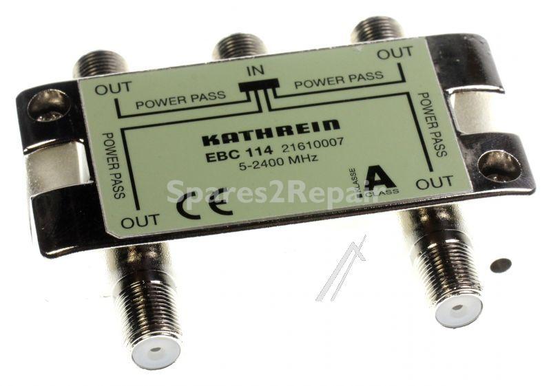 Kathrein 4 Way Splitter Sat/terr/wb - Ebc 114 4fach-f-verteiler 5-2400 Mhz Schirmklasse A