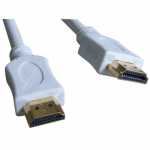 Compatible Hdmi Highspeed Ethernet Plug-plug - Hdmi Lead 1 4 White High Speed Ethernet 2m