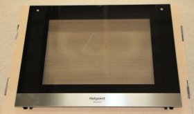 Drawer Front - C00098880 482000078620 Dishwarmer Door Inox 593x138 Lod [Whirlpool Indesit]