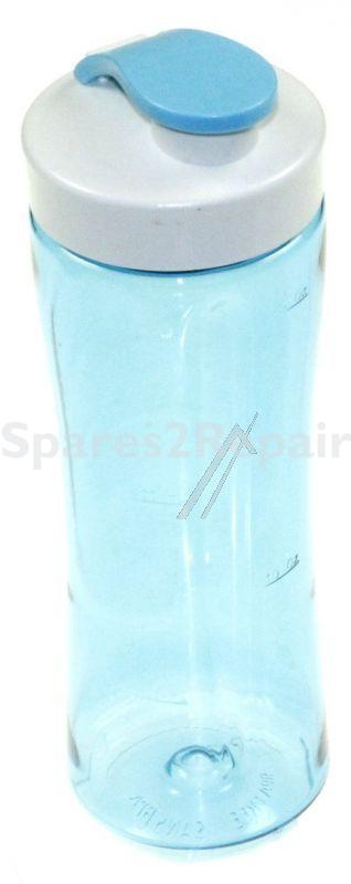 Domo Mixer / Blender Bowl - Beker Met Drinktuit 600ml Blauw