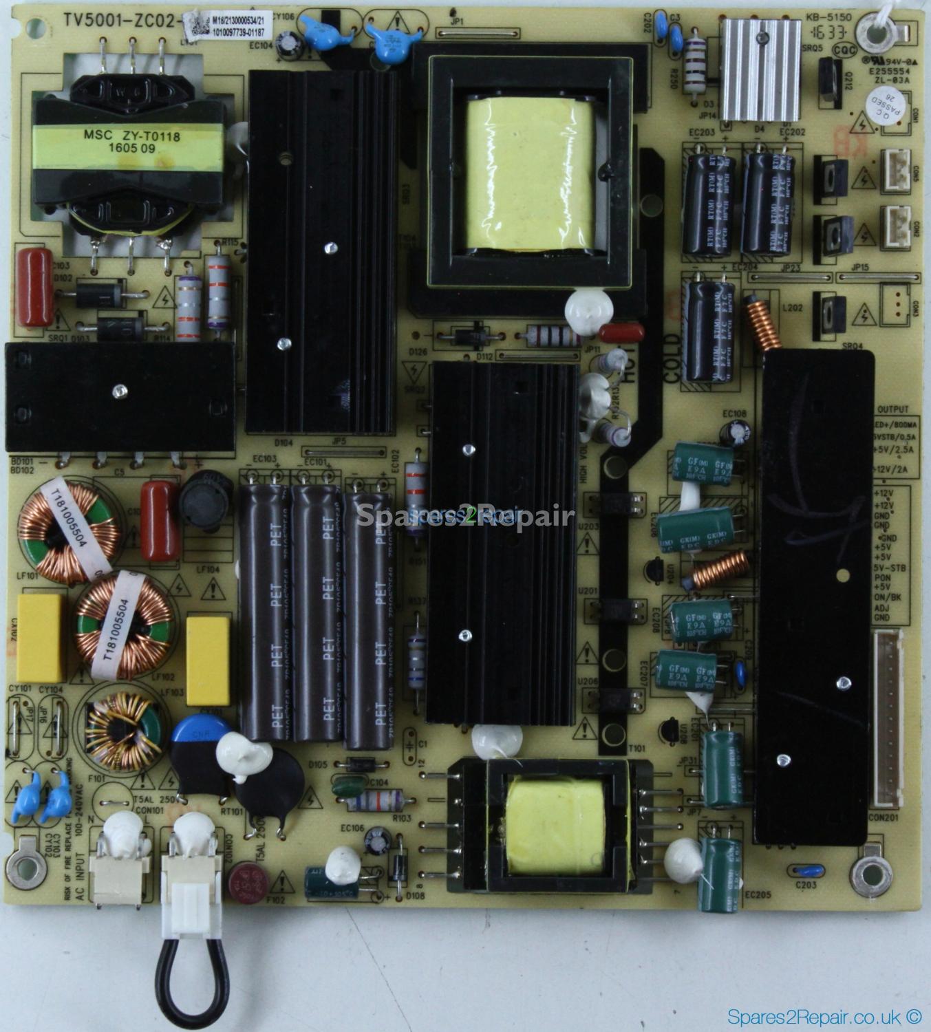 JVC LT-50C550 - Power Supply - M18/2130000534/21 - TV5001-ZC02-01