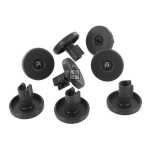 Compatible for AEG, Arthur Martin, Electrolux, Privileg, Rex, Zanussi ZDT6255, JLDWW1201, ESL6115, ZSF6128, ZSF6120 Type Dark Grey Lower Basket Wheel (Pack of 8)