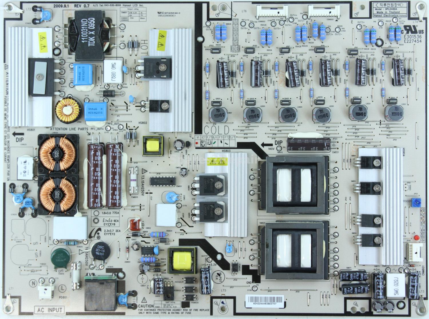 Technika W40/99FF-GB-FHCPE - Power Supply - LJ92-02422A - REV 0.7 - HPLD469A