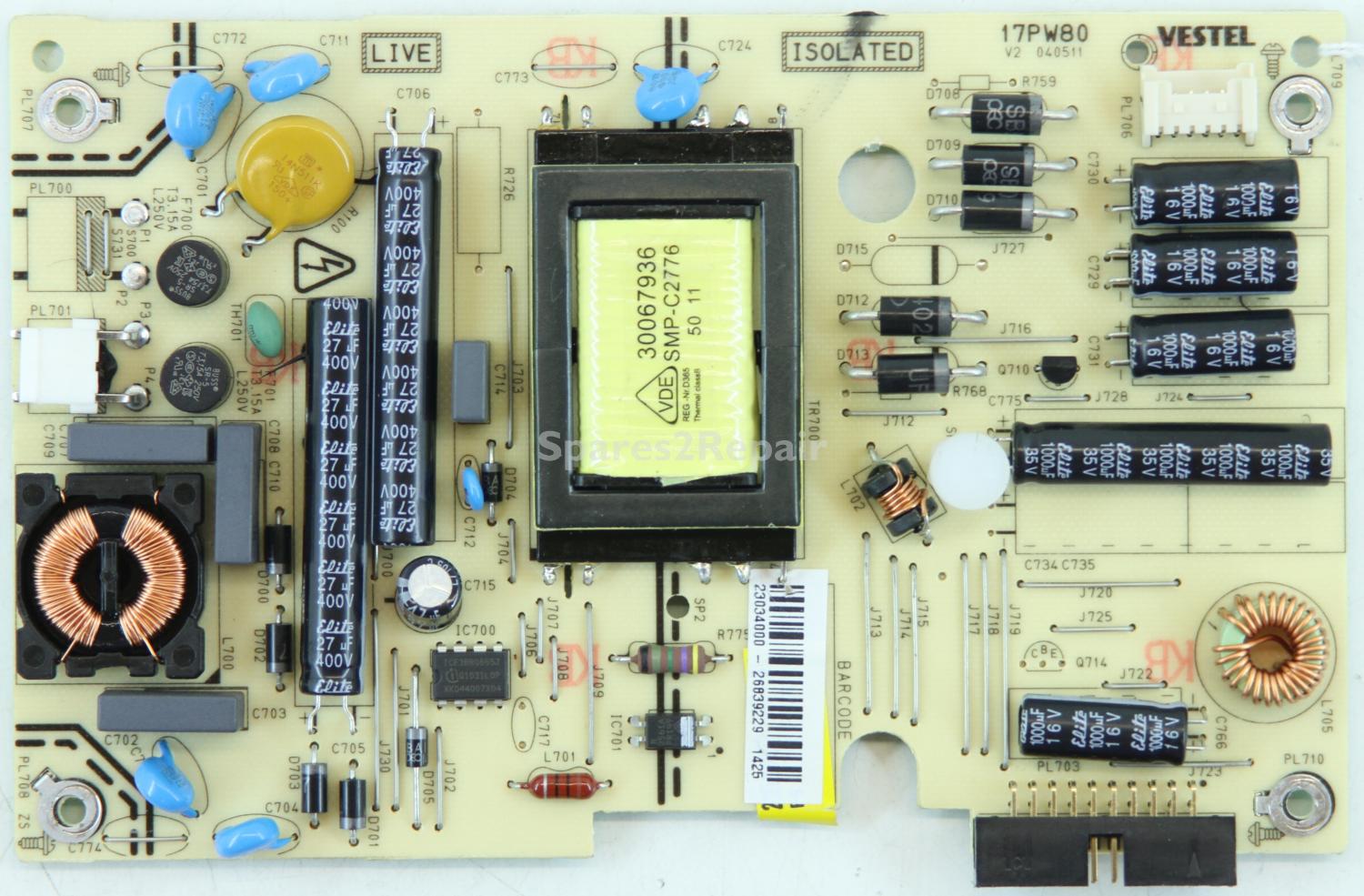 Vestel 24 Inch - PSU - 23034000 - 17PW80 V2 - 040511